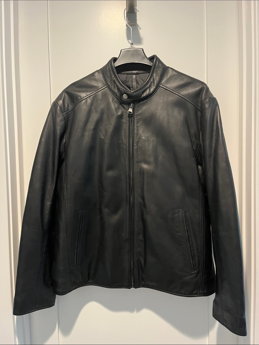 Marc By Marc Jacobs Black Leather Bomber Jacket